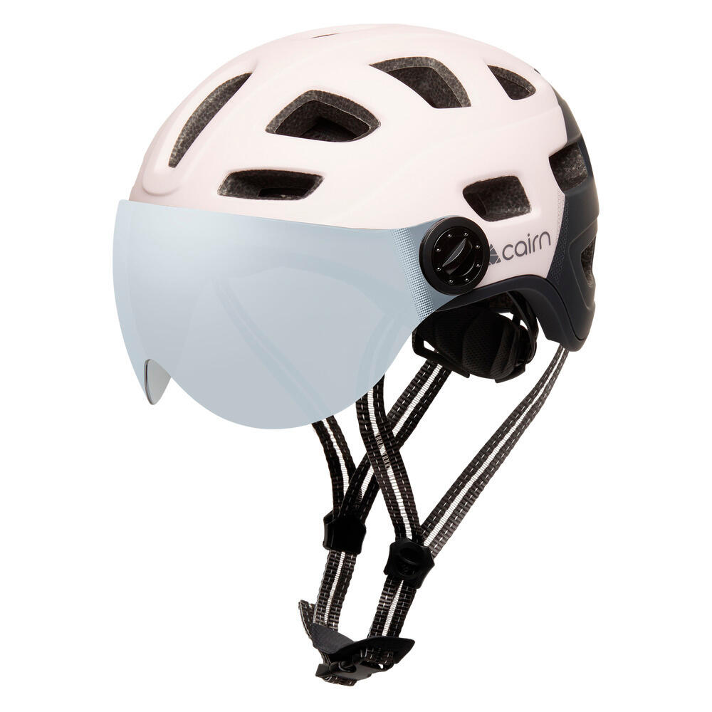 Cairn Quartz Visor Women's Cycling Helmet - Pink/Grey