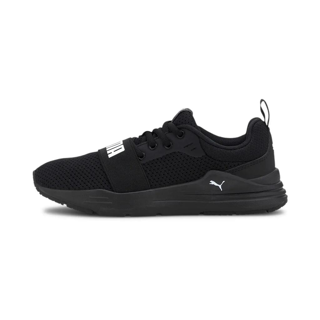 PUMA Unisex Wired Run Youth Trainers Running Shoes - Black-White