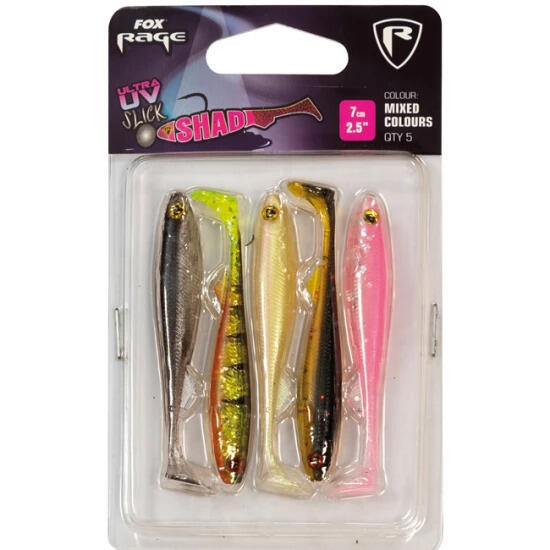 Juego de 5 señuelos Fox Rage Slick Shad