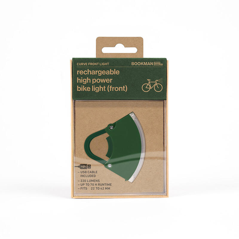 Éclairage vélo led avant USB Bookman Curve