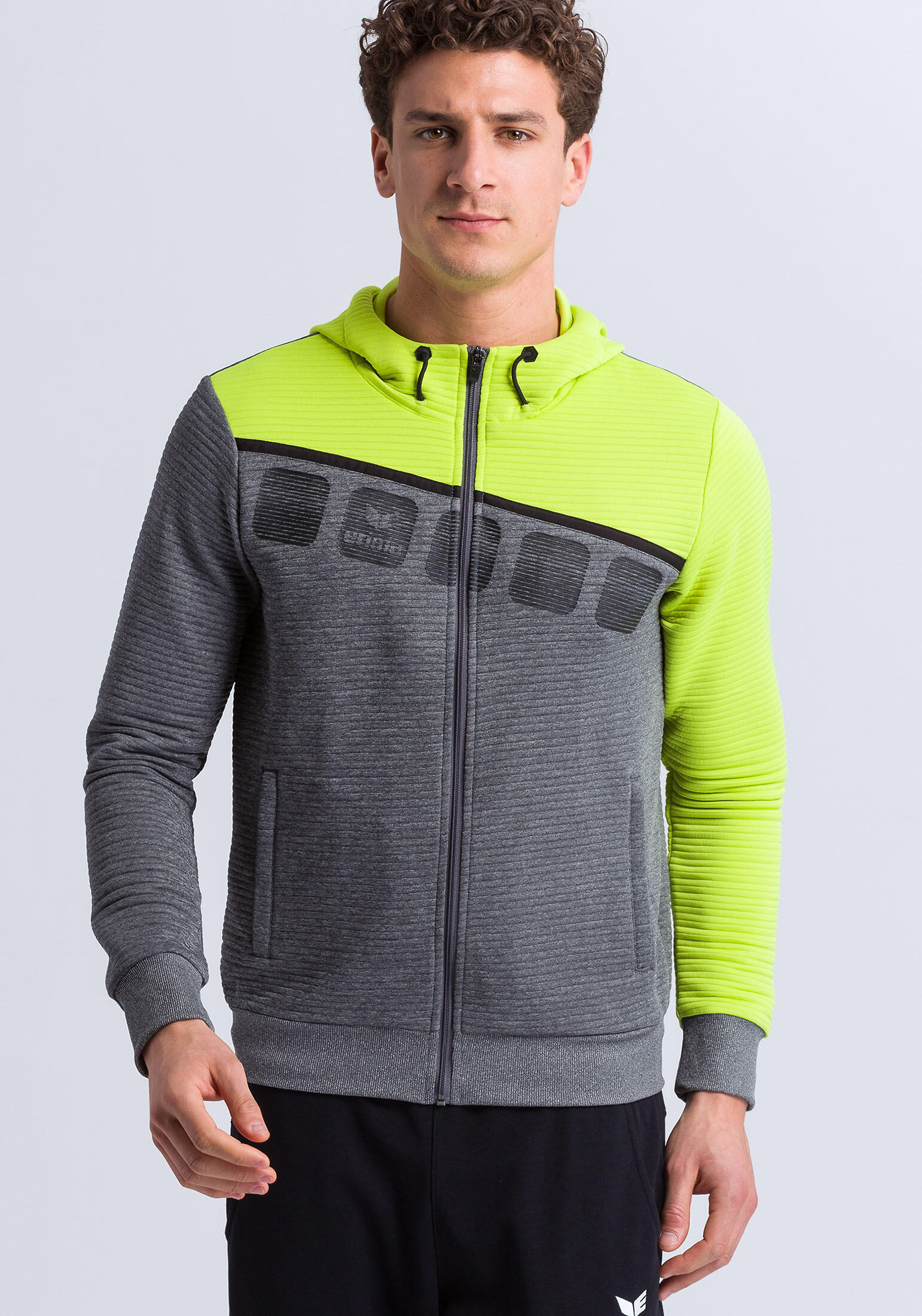 grau / fluoreszierendes Neongelb