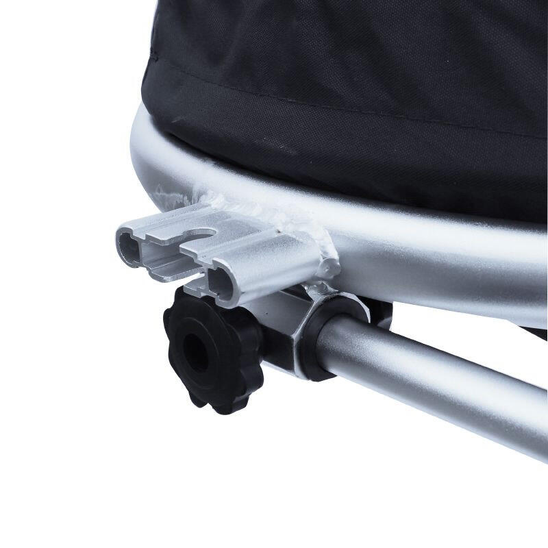 Overdekte 2-zits aluminium maxi kinderwagen fietskar met wielasbevestiging - gel