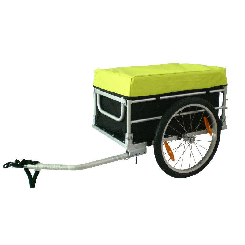 Remorque de velo utilitaire avec housses avec roues 20 fixation axe de roue SELECTION P2R Decathlon