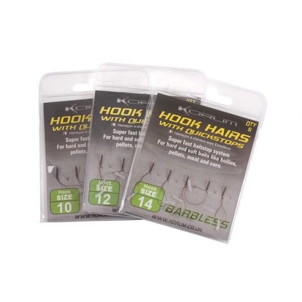 Hair hook Korum avec Quickstops (x5) 2/2