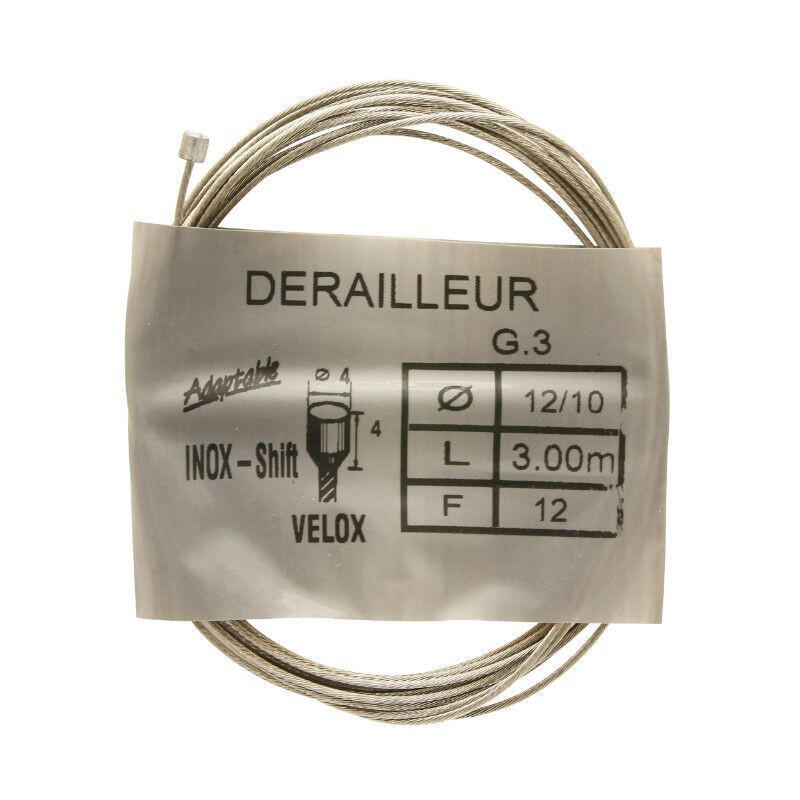 VELOX Scatola di 25 cavi del deragliatore in acciaio inox Velox Shimano 12-10 3,00 m