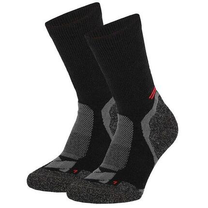 Chaussettes de randonnée Xtreme laine mérinos 2 paires Multi Anthracite