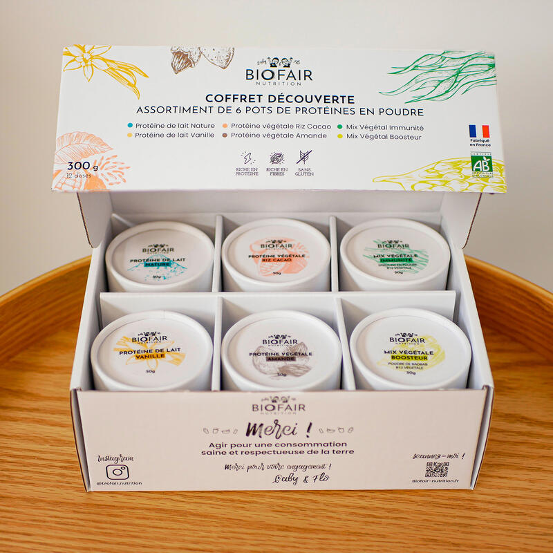 Coffret Découverte Protéines - 12 doses de 25g / 6 protéines différentes