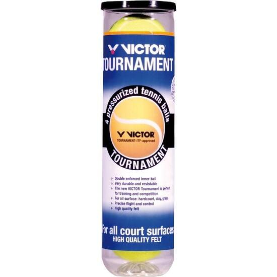 Tube mit 4 Tennisbällen Victor Tournament