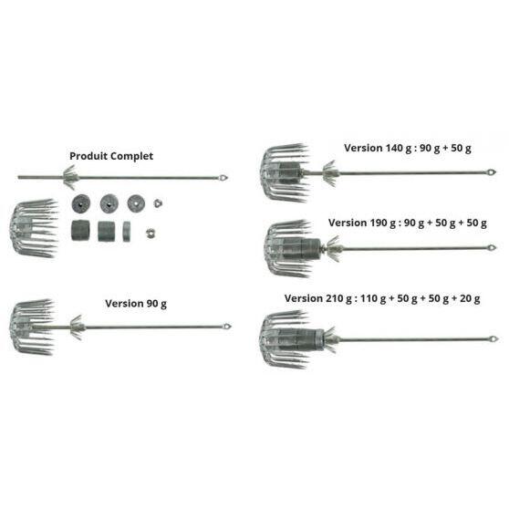 Agulha (peso ajustável) Ragot squid jig 1/1