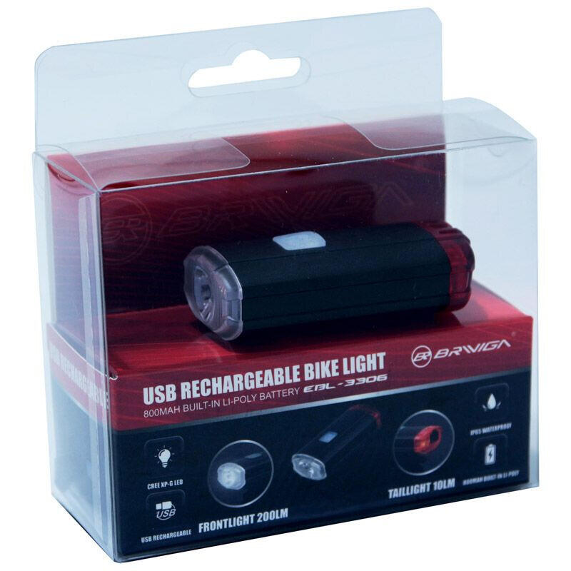Selection P2r - Éclairage Vélo Usb Avant - Arrière À Led (avant) Pour Casque 3 Modes P2r 200 Lum - Lampe - Noir - Taille Unique - Decathlon