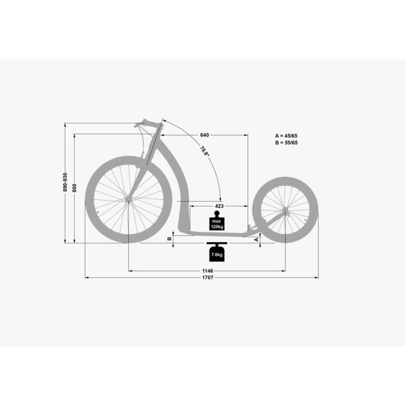 Footbike COBRA 4.5 Wit/Roze
