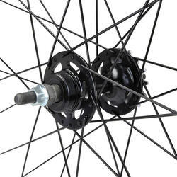Roue de vélo route fixie arriere double filetage avec pignon P2R 16 T