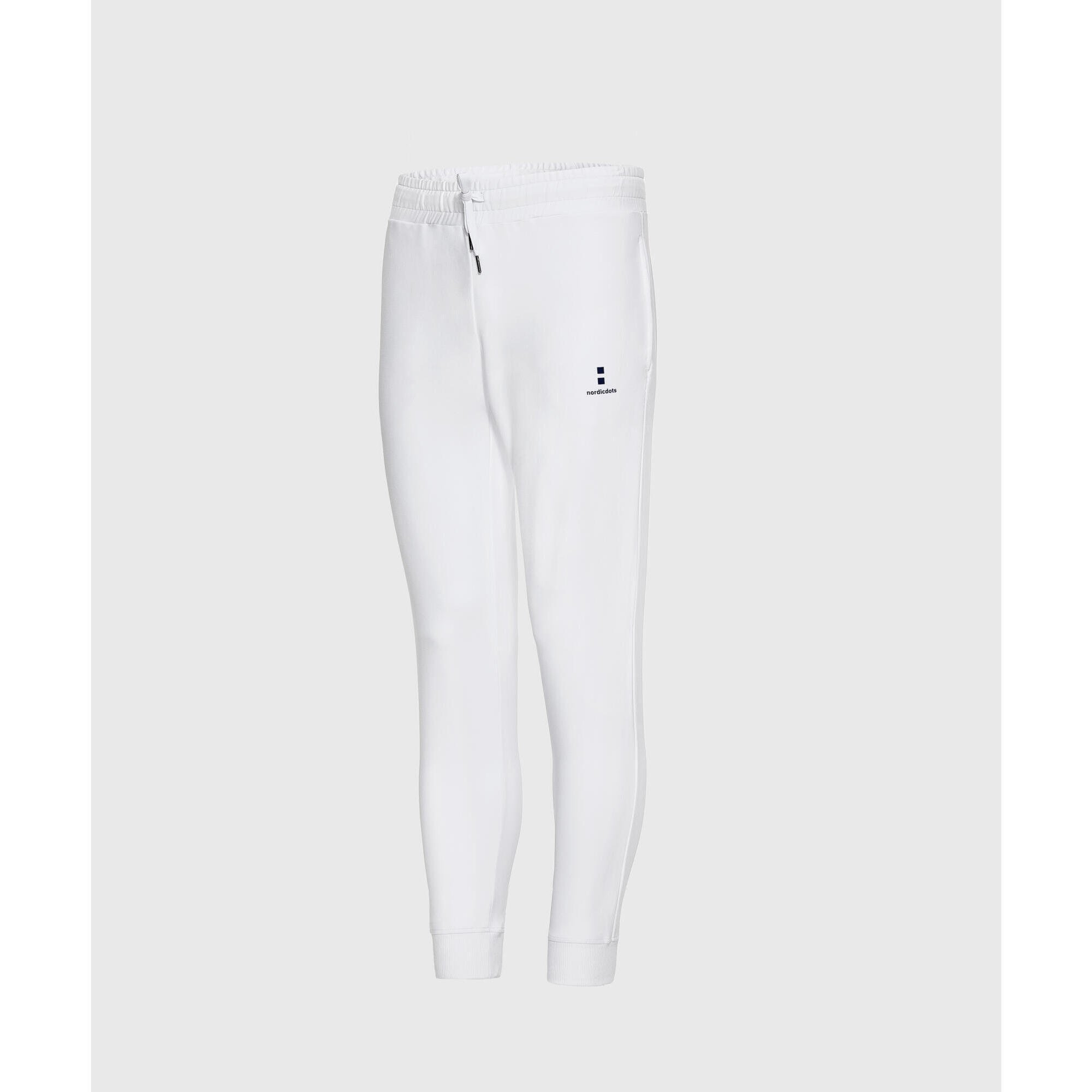NORDICDOTS Tennis/Padel Organische Joggers Heren Wit