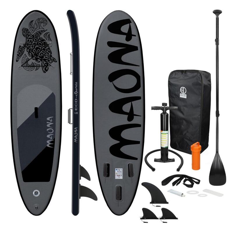 Tabla de surf Stand Up Paddle Board Negra Maona 308 x 76 x 10 cm