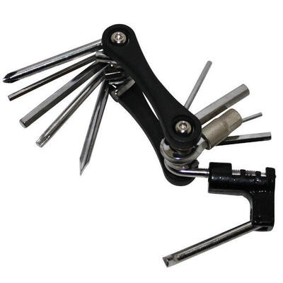 11-functie multi-tool met inbussleutels + schroevendraaier + asboormachine p2r