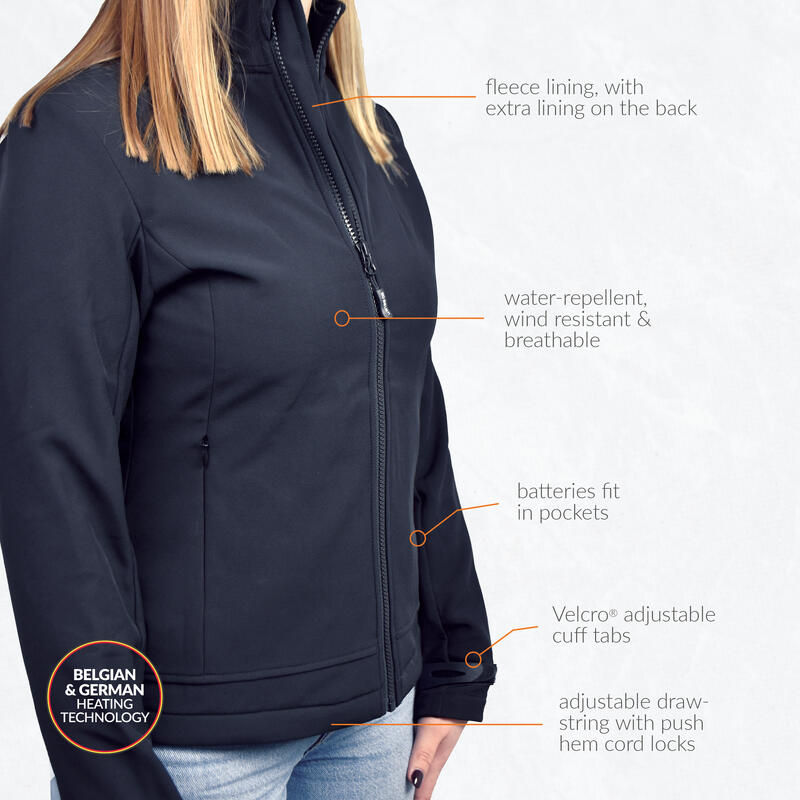 Set veste softshell chauffante coupe ajustée 5V