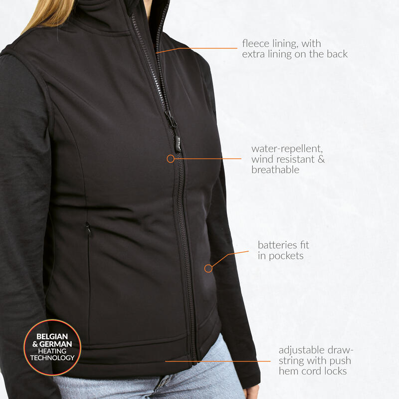 Set gilet softshell chauffant  coupe ajustée 5V