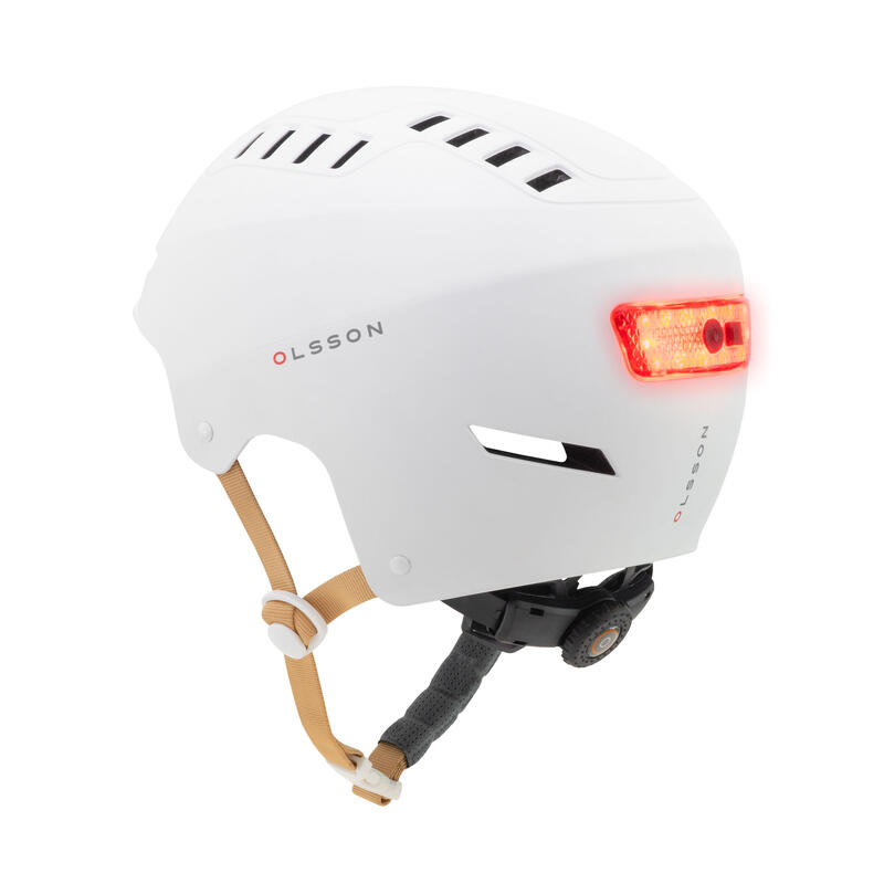 Casco Patinete eléctrico Patines y Skate Olsson and Brothers Urban Light Blanco