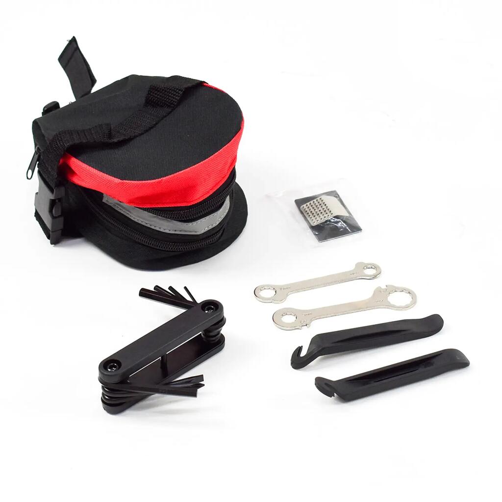 Saddle bag with bicycle repair kit
