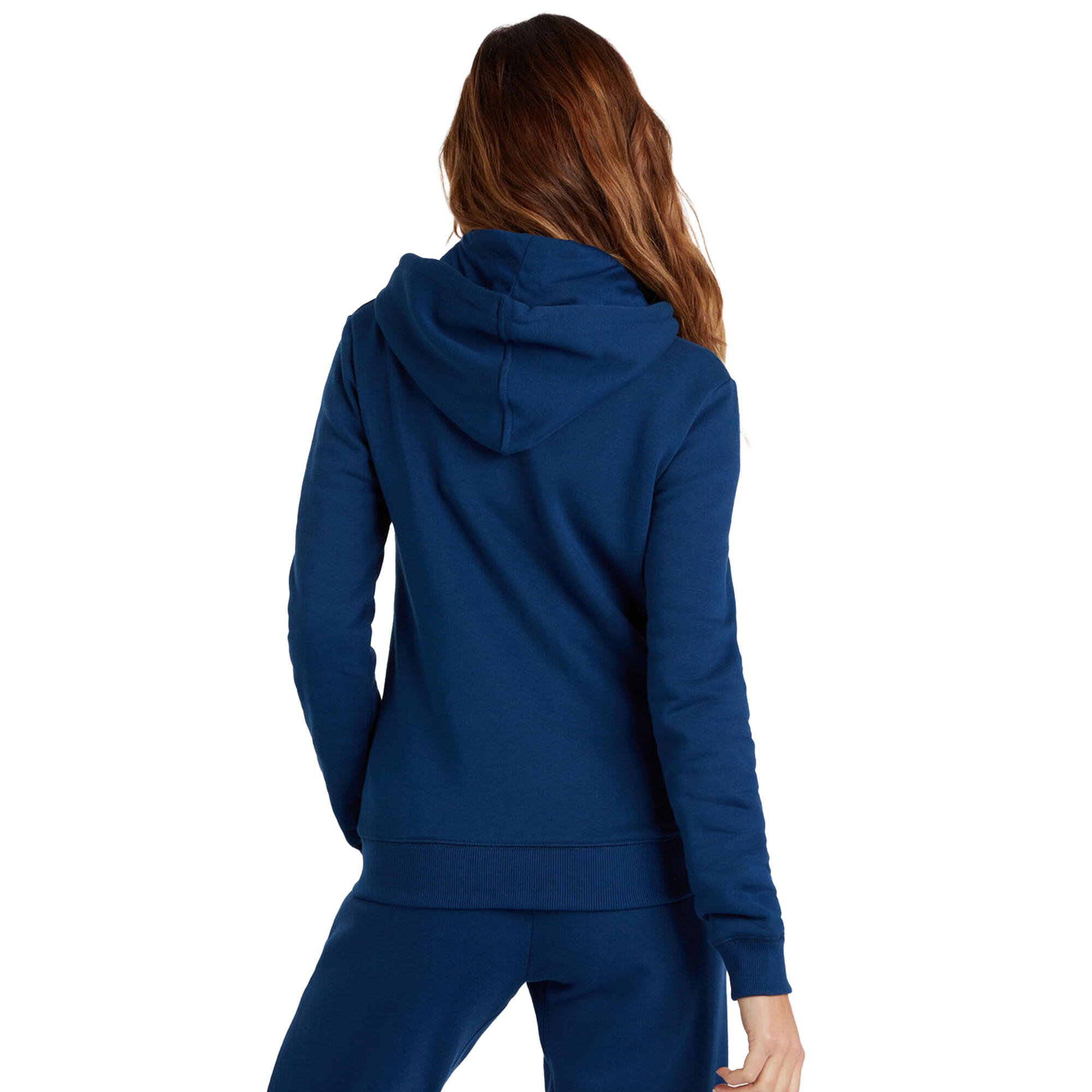 Womens/Ladies Club Leisure Full Zip Hoodie (Navy/White) 4/4