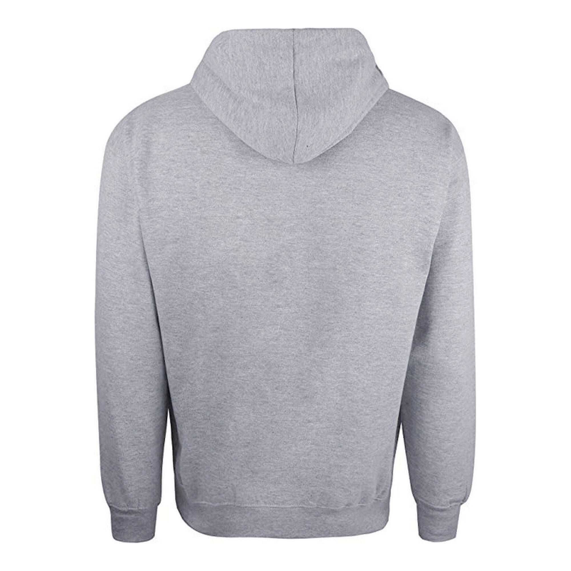 Womens/Ladies Club Leisure Hoodie (Grey Marl/White) 2/4