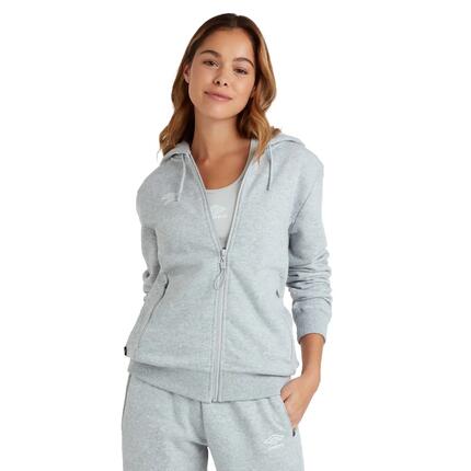 Veste À Capuche CLUB LEISURE Femme (Gris Chiné / Blanc)