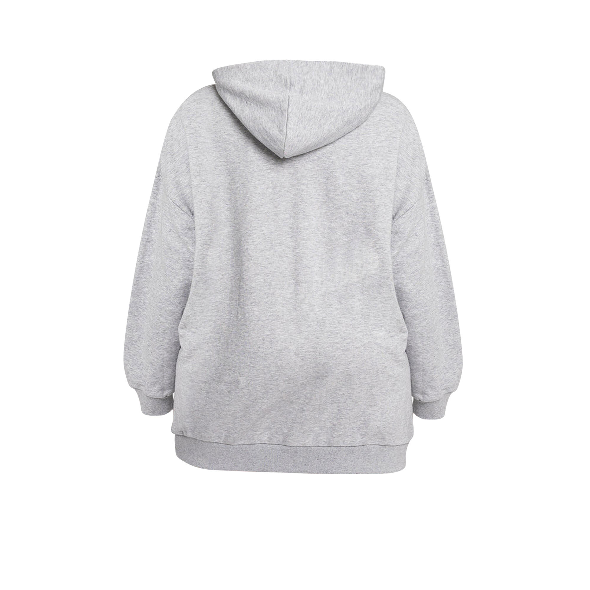 Womens/Ladies Club Leisure Full Zip Hoodie (Grey Marl/White) 2/4