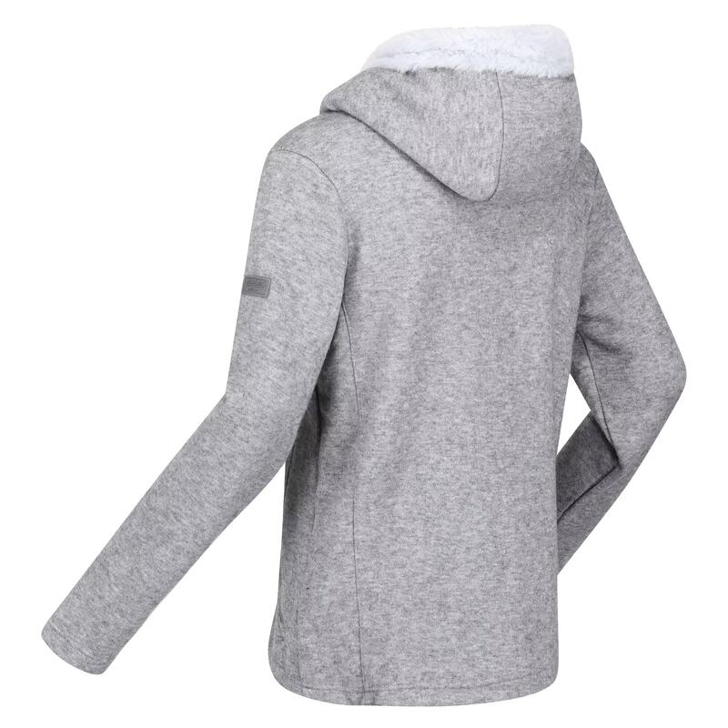 Dames Avalynn Marl Full Zip Hoodie (Stormgrijs)