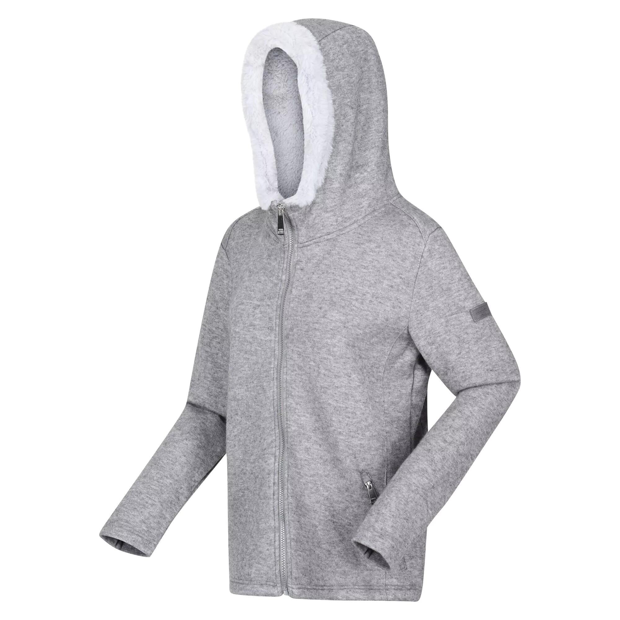 Womens/Ladies Avalynn Marl Full Zip Hoodie (Storm Grey) 4/5