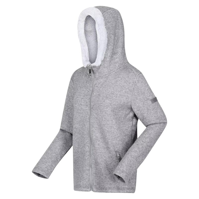 Sudadera con Cremallera Avalynn de Jaspeada para Mujer Gris Tormenta