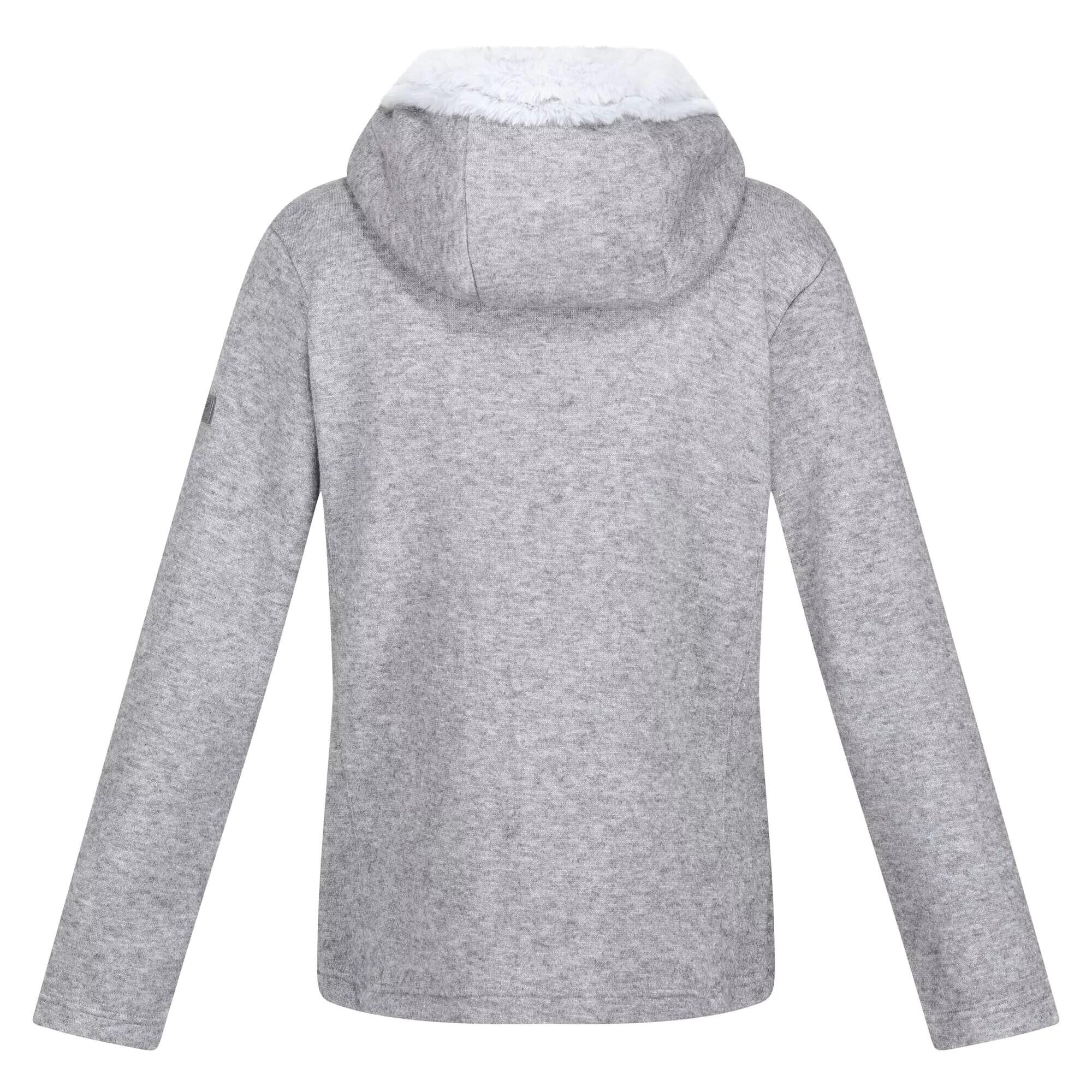 Womens/Ladies Avalynn Marl Full Zip Hoodie (Storm Grey) 2/5