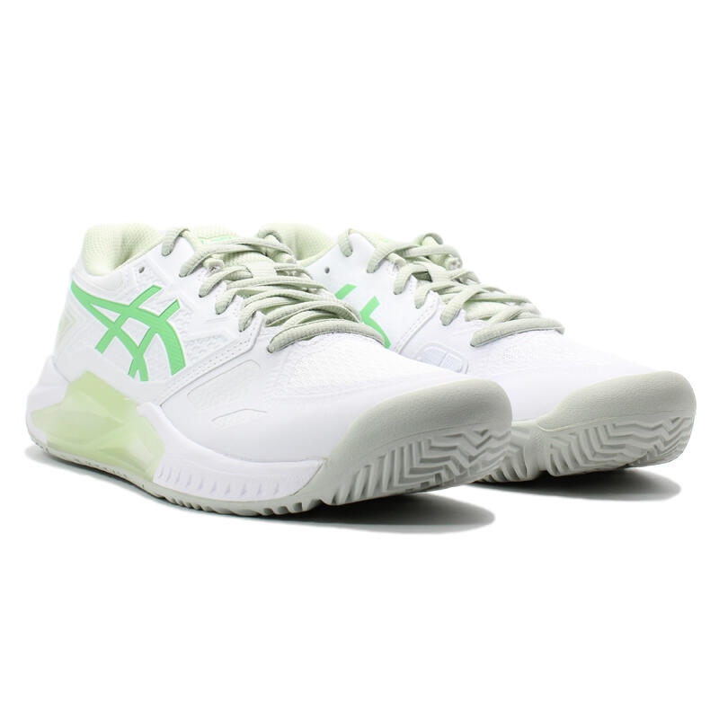 Asics Gel-challenger 13 Padel Blanco Verde Mujer 1042a205-101