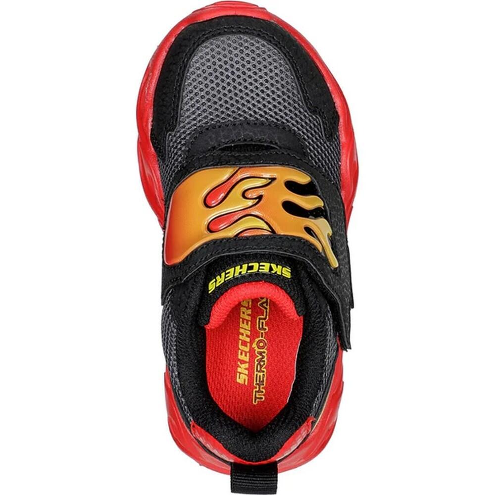 Boys ThermoFlash Flame Flow Trainers (Black/Red) 4/5