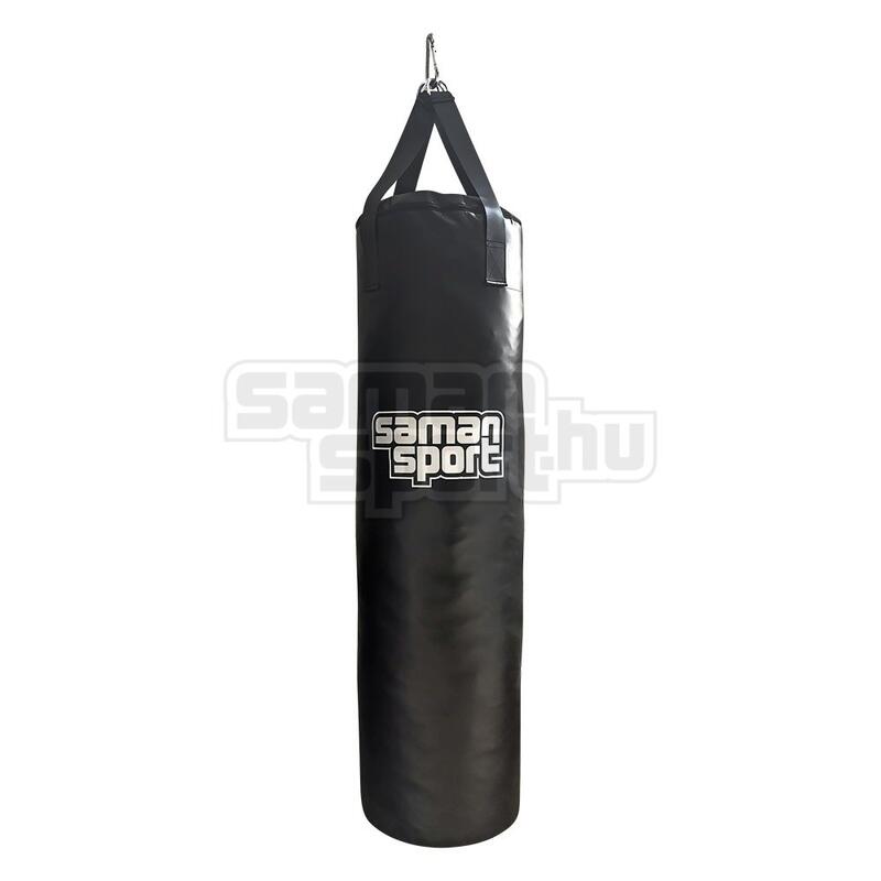 Boxzsák, Samansport Slim, 100x30, ponyva, fekete, hevederrel