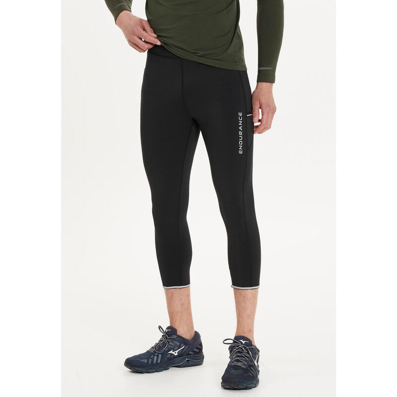 Sporthose Energy M 3/4 Tights Laufsport Herren Black Atmungsaktiv ENDURANCE