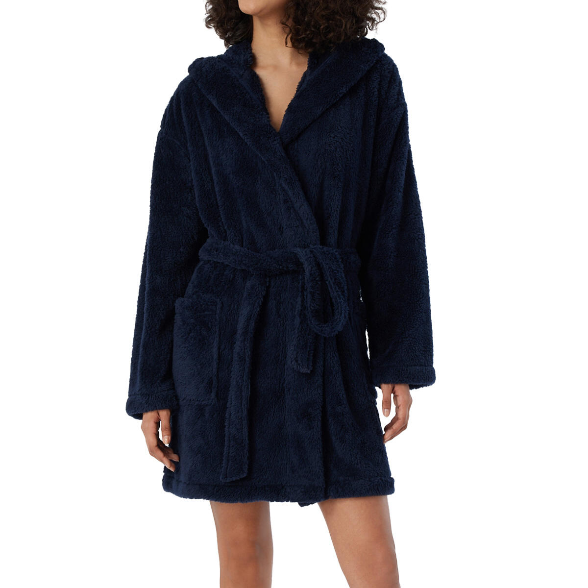 Schiesser - Peignoir Femme - Teddy Fleece - Peignoir De Bain - Bleu - 40 M - Decathlon