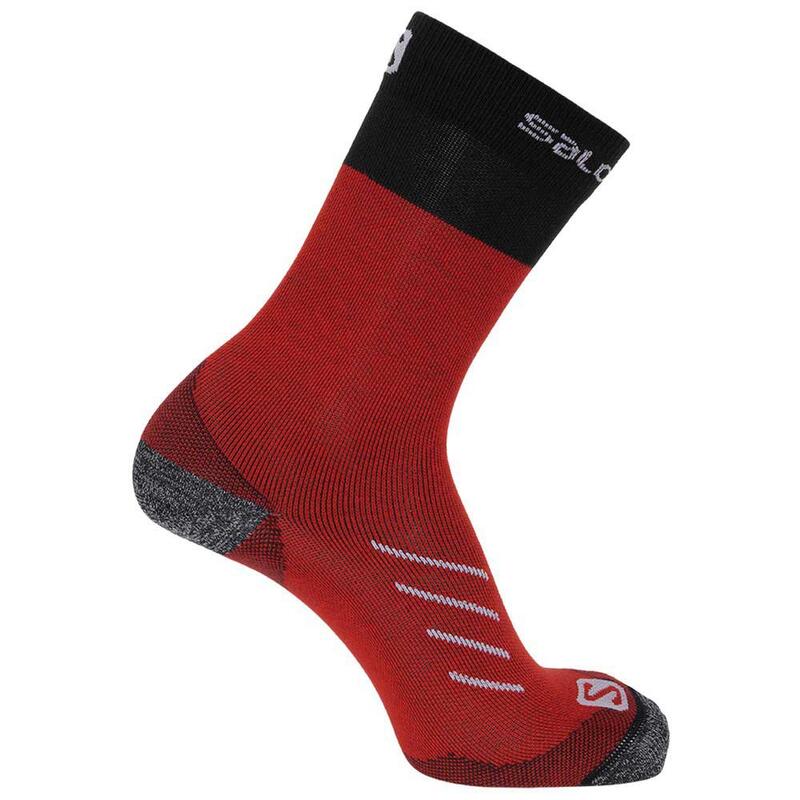 Chaussettes de course Salomon Pulse Crew pour adultes, rouges