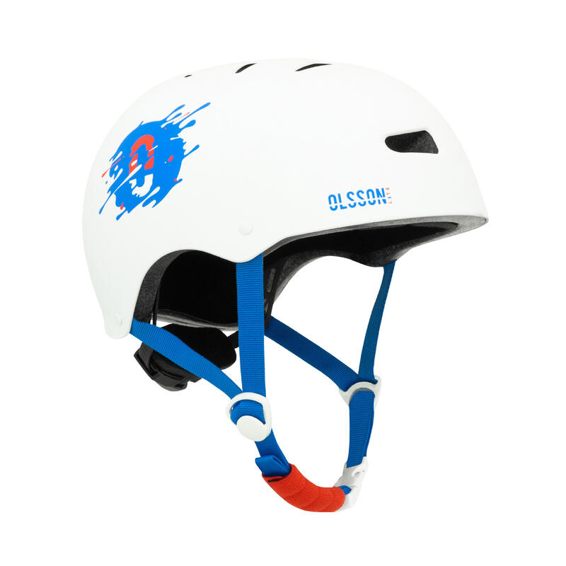 Casco Patinete Eléctrico Patines y Skate Olsson and Brothers Super Hero Blanco