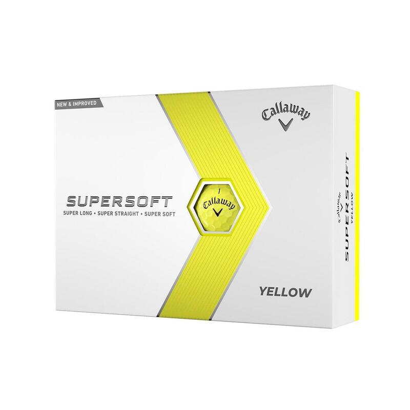 BALLE DE GOLF Supersoft Jaune x12