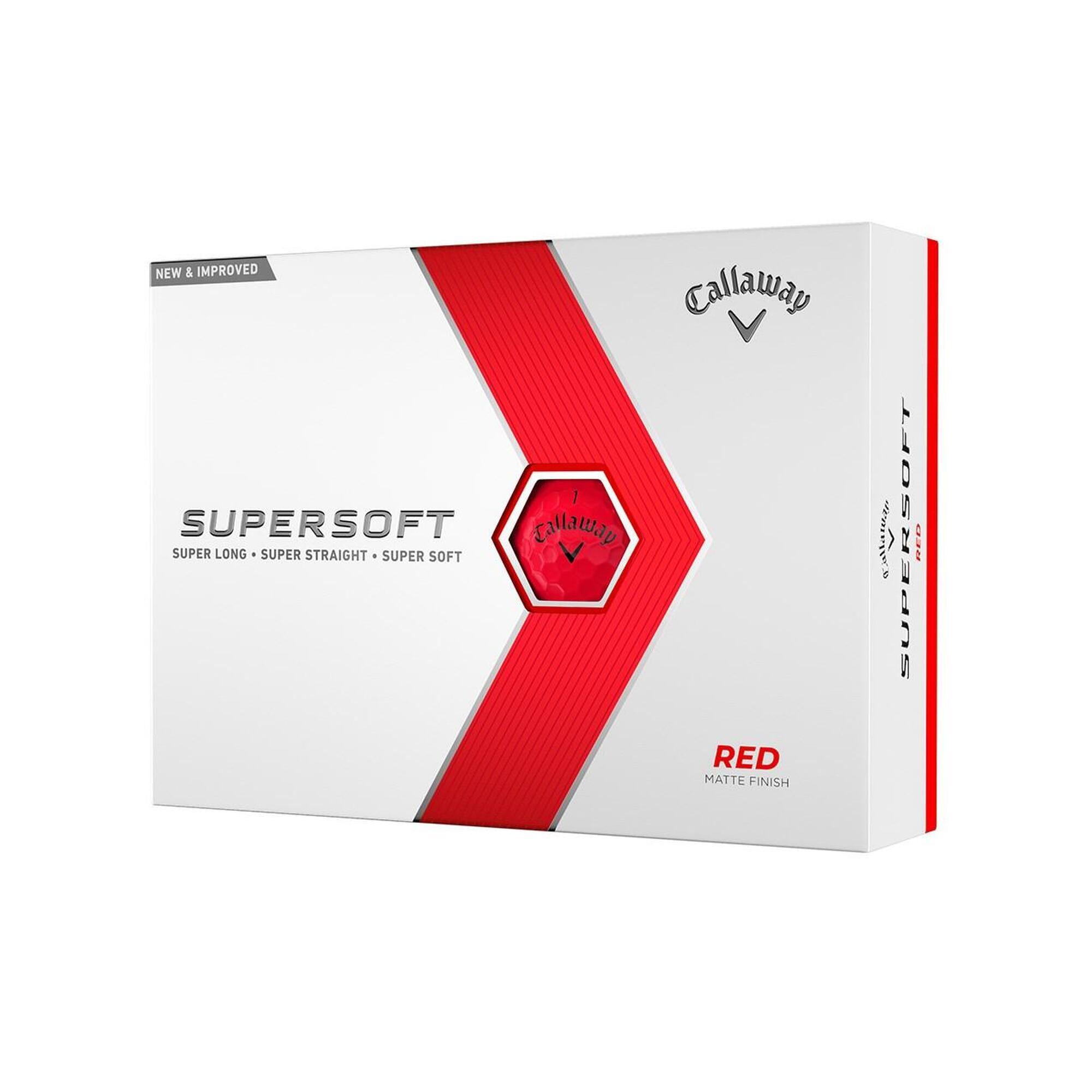 Callaway - Balle De Golf Supersoft Rouge X12 - Balle De Golf - Rouge - Taille Unique - Decathlon