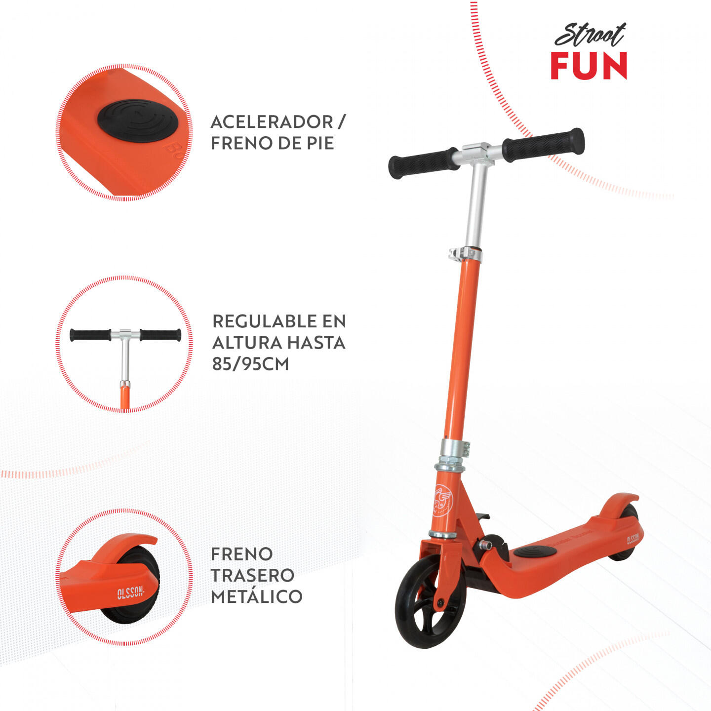 Trottinette Freestyle OLSSON Pour Enfants - Guidon 360°, Roues 100 Mm PU, Roulements ABEC 9 - Charge Max 100 Kg
