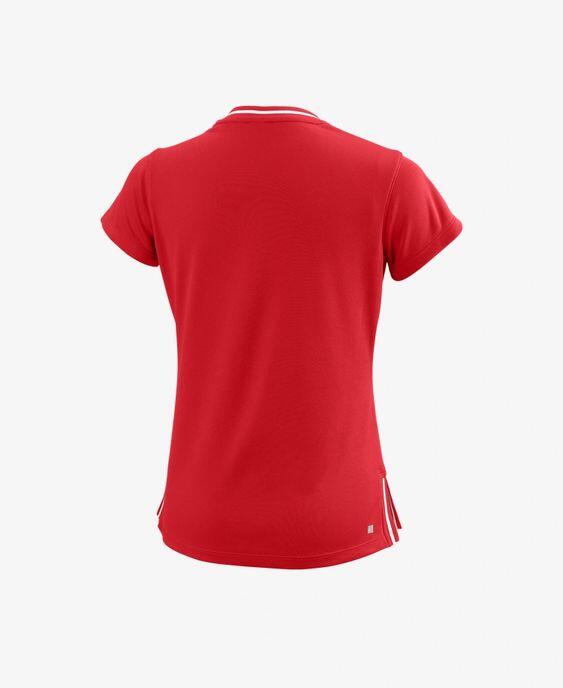 Koszulka tenisowa dziewczęca z krótkim rękawem Wilson Team II V-Neck