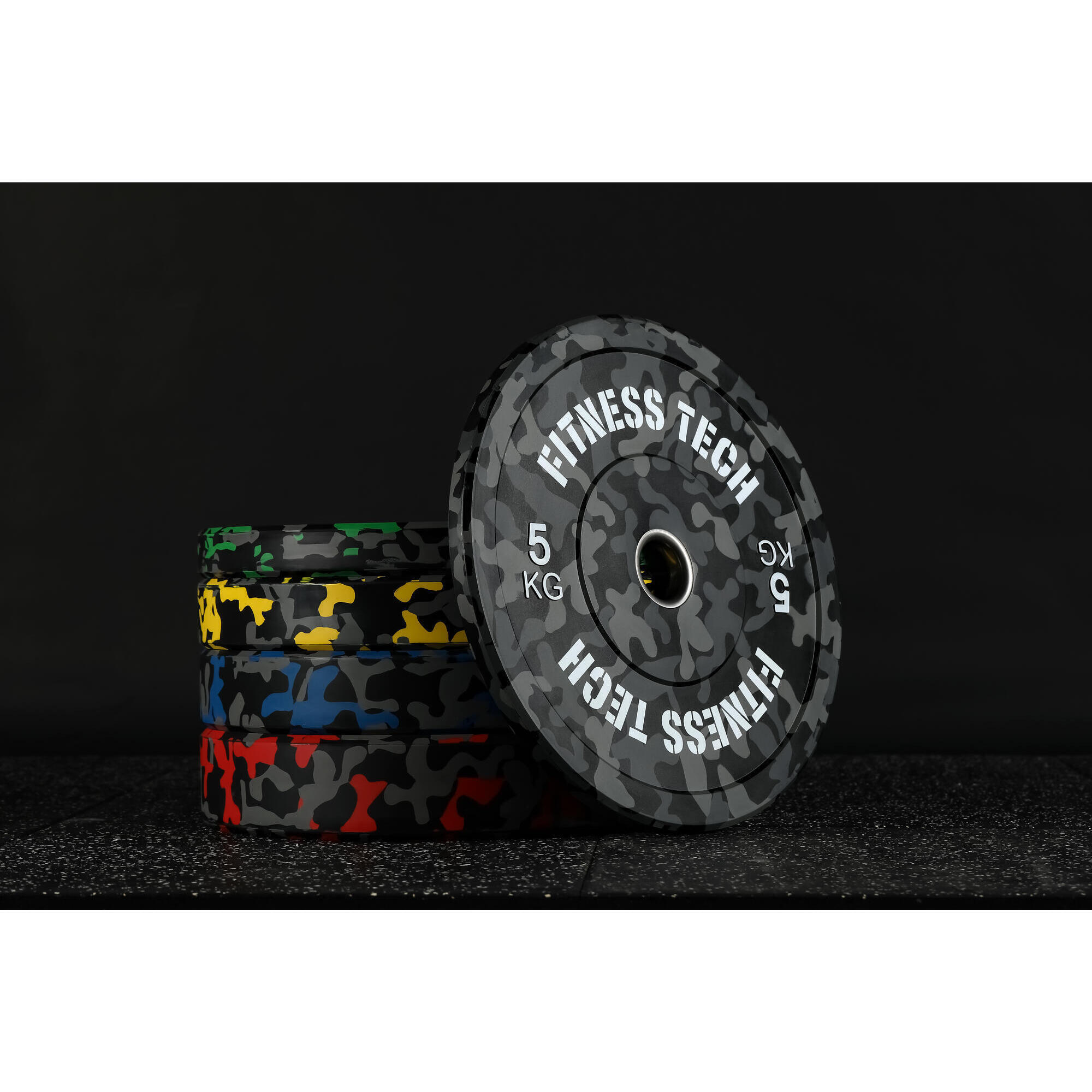 Bumperplaat 25 kg Camo Rood Fitness Tech – Per Stuk 5/6