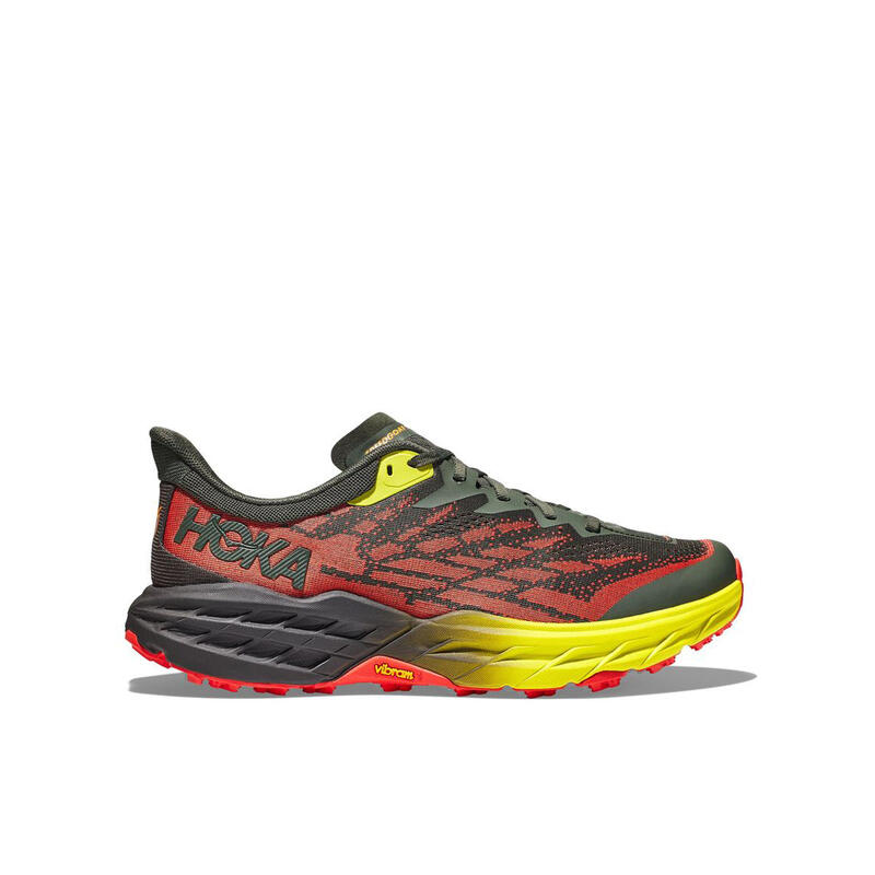 HOKA Speedgoat 5 Men's Trail Running Shoes - Thyme / Fiesta