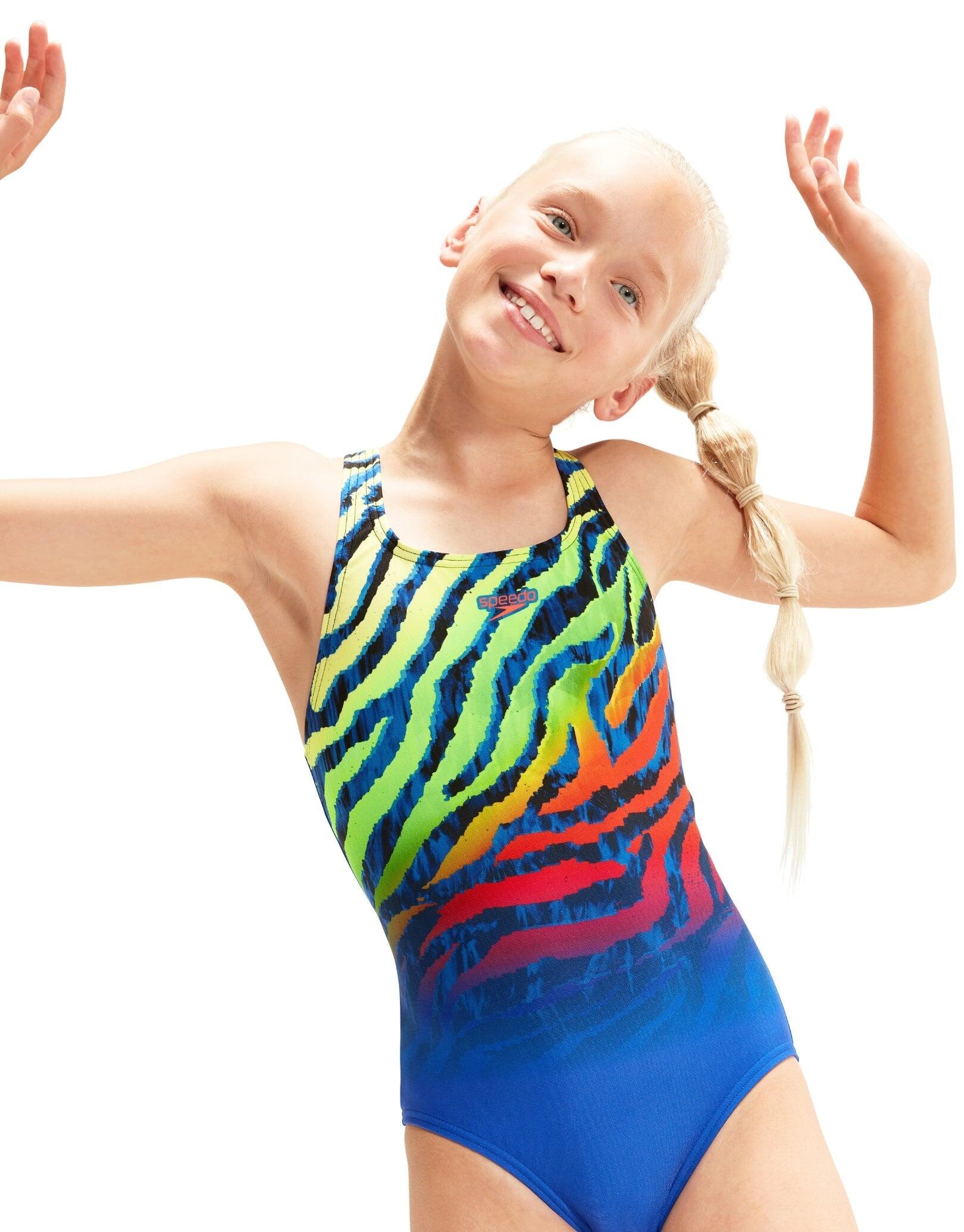 Speedo Girls Digital Placement Medalist - Azul/Multi 3/5