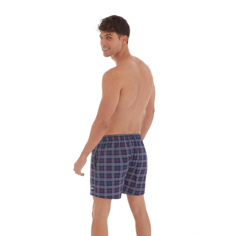 Short de natación para hombre Docor azul cuadros