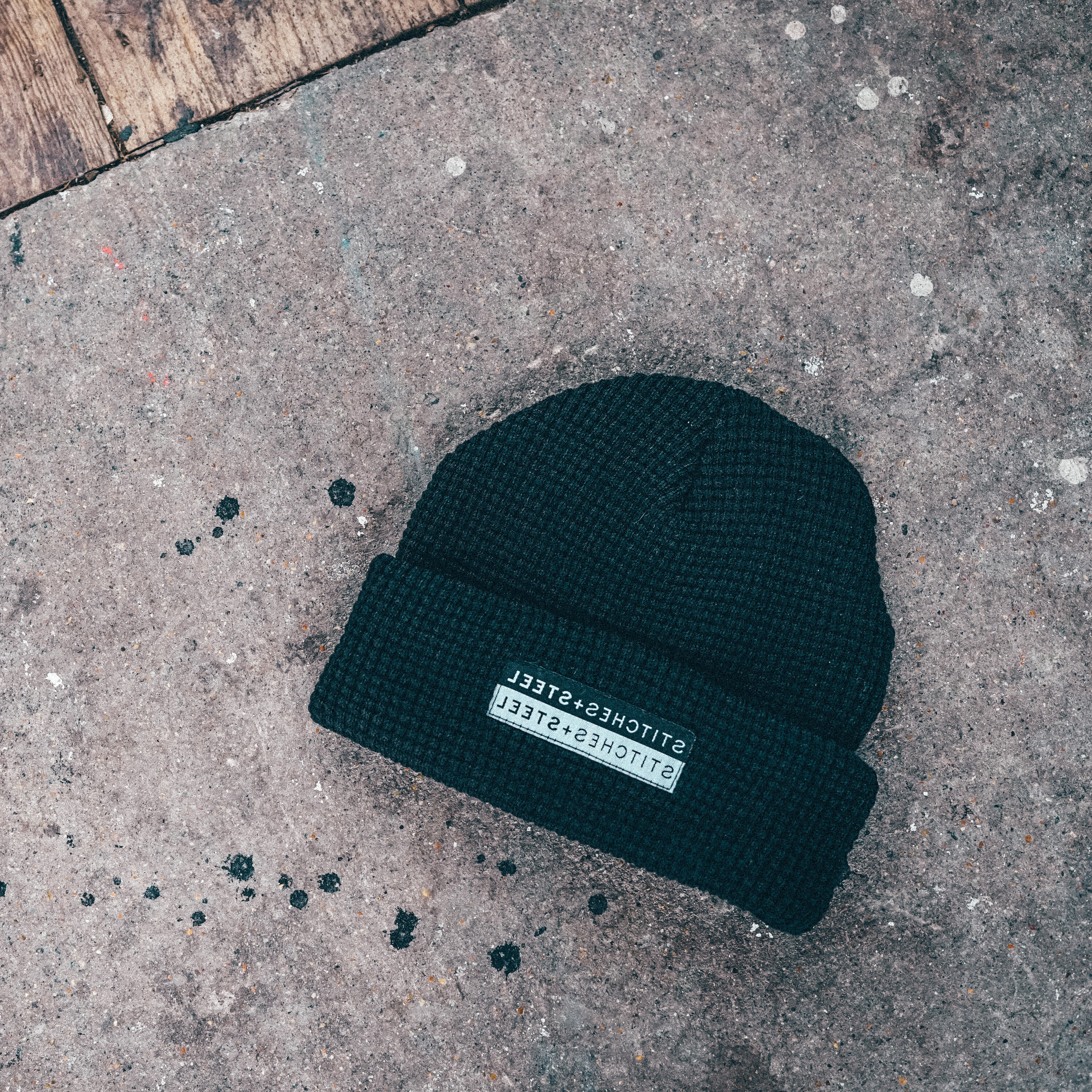 STITCHES & STEEL FISHERMAN WAFFLE BEANIE