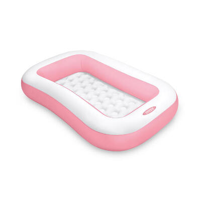 Intex wet set 58423np rechthoekig opblaaszwembad 166x100x25 cm roze/wit