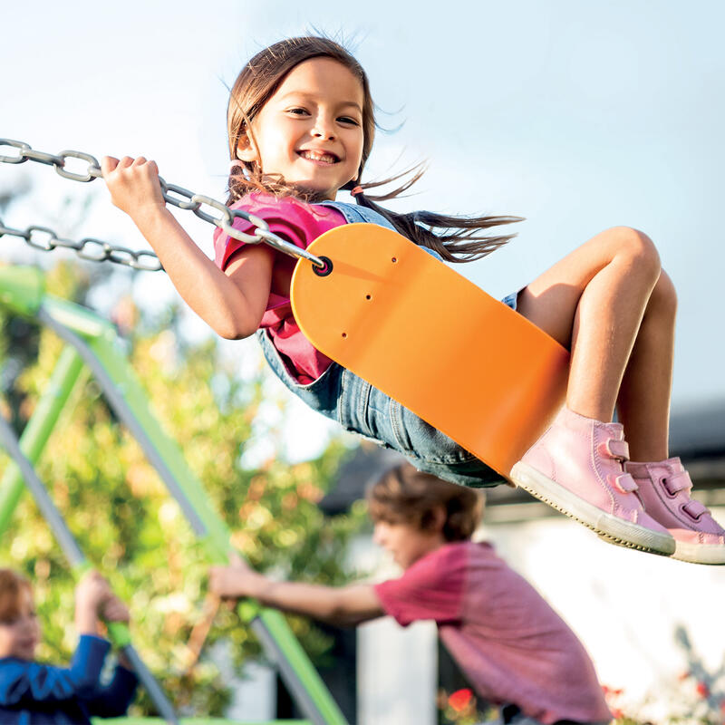 Columpio infantil doble con balancín y trapecio INTEX