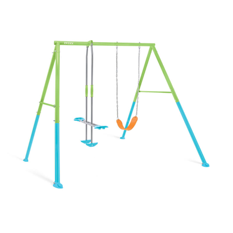Intex 44120 - Altalena Swing Set Colorata, 2 componenti, 249x249x203 cm